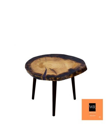 Stół żywiczny Amethyst Pearl Unikat 125253 - nogi 35 cm - product 2