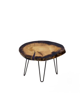 Stół żywiczny Amethyst Pearl Unikat 125253 - nogi 43 cm