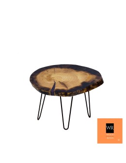 Stół żywiczny Amethyst Pearl Unikat 125253 - nogi 43 cm - product 2