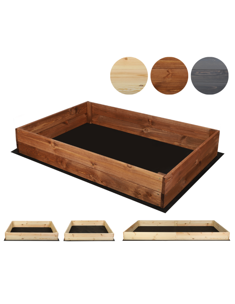 Grządki i Warzywniaki - Skrzynia ogrodowa ZP06 /18x120x80 cm/ Brązowa - product b2b.wamar.biz 1