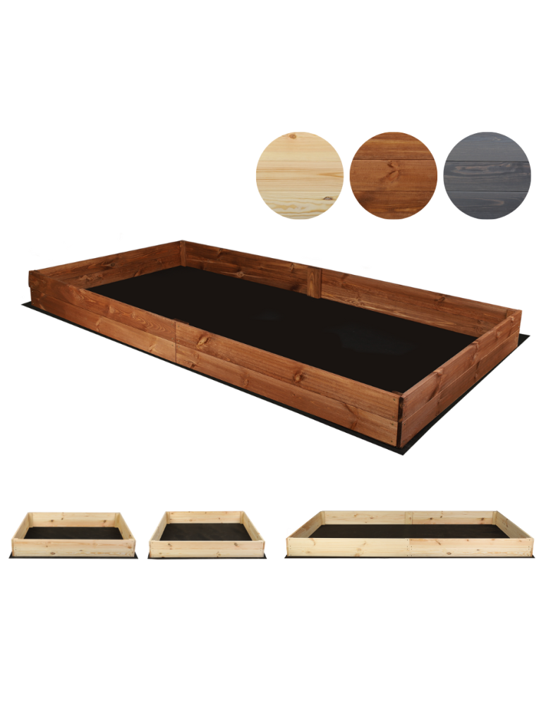 Grządki i Warzywniaki - Wielka skrzynia ogrodowa ZP06 /18x237x117 cm/ Brązowa - product b2b.wamar.biz 1