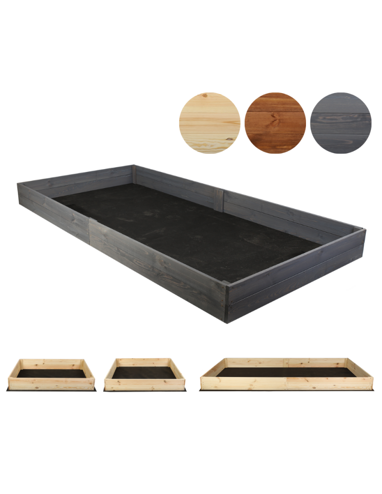 Grządki i Warzywniaki - Duża skrzynia ogrodowa ZP06 /18x203x100 cm/ Szara - product b2b.wamar.biz 1