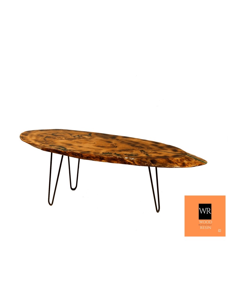 Plastry Drewna - Stół żywiczny African Savannah! Unikat 131045 - nogi 43 cm - produkt b2b.wamar.biz 2