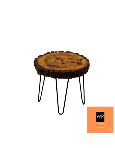 Stół żywiczny The Blue Earthworm! Unikat 131100 - nogi 43 cm