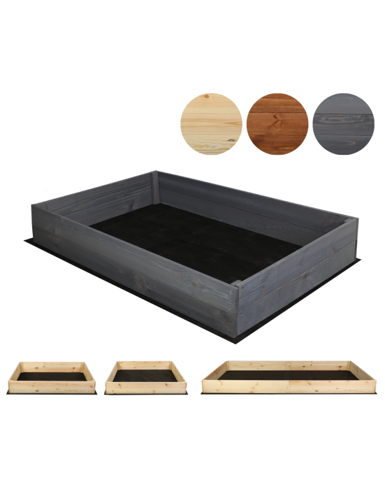 Grządki i Warzywniaki - Skrzynia ogrodowa ZP06 /18x120x80 cm/ Szara - produkt b2b.wamar.biz 1