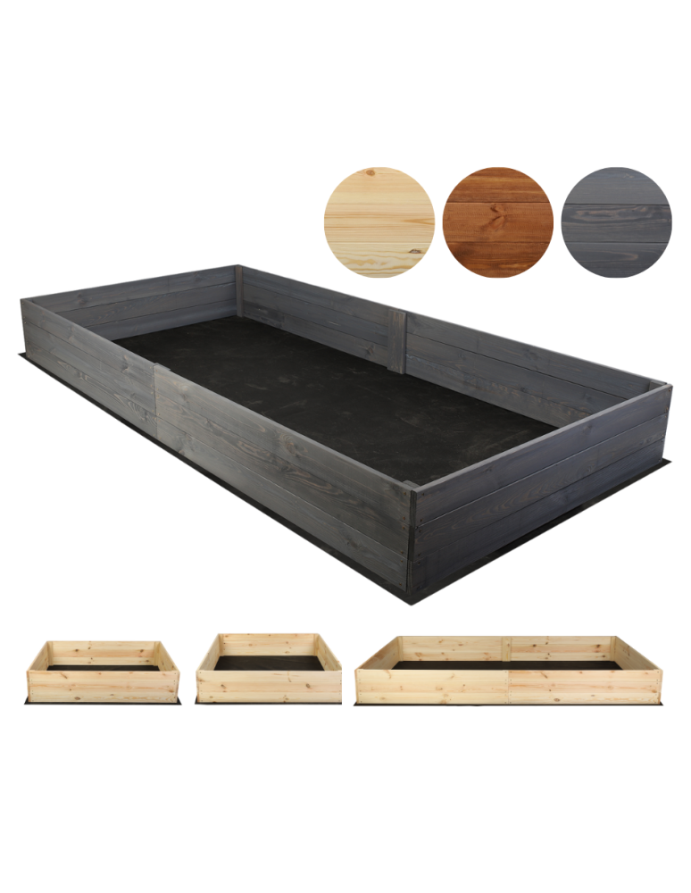 Grządki i Warzywniaki - Duża skrzynia ogrodowa ZP06 /18x203x117 cm/ Szara - product b2b.wamar.biz 1