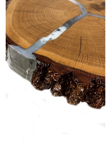 Plastry Drewna - Stół żywiczny Three Armed Sign Unikat 142237 - nogi 40 cm - produkt 7