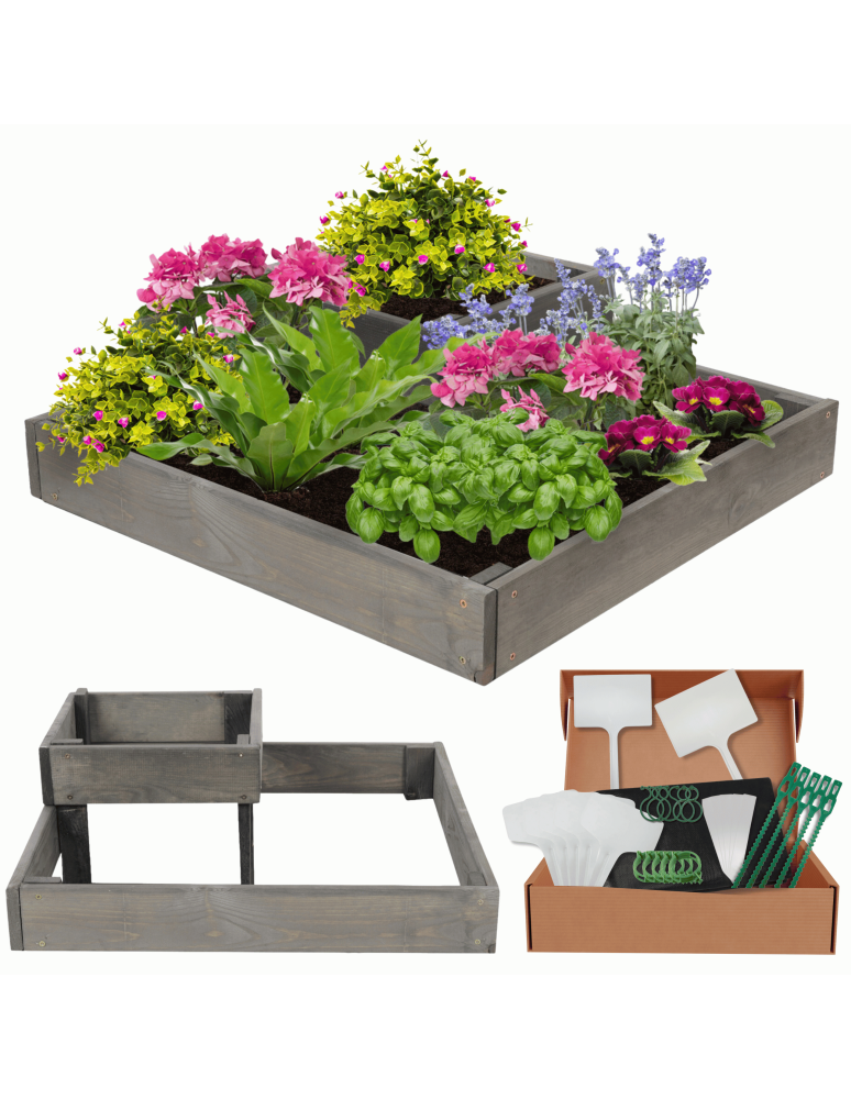 Uprawowe skrzynie ogrodowe- Warzywniaki- skrzynia do uprawy - Skrzynia piętrowa narożna na warzywa drewniana inspekt 18x60x60 GRATISY EKO - produkt b2b.wamar.biz 1