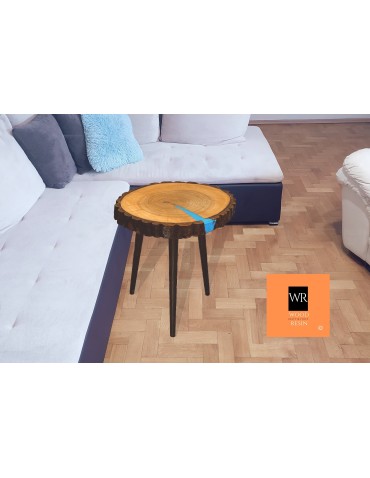 Plastry Drewna - Stół żywiczny Greek Canyon Unikat 151520 - nogi 35 cm - produkt 3