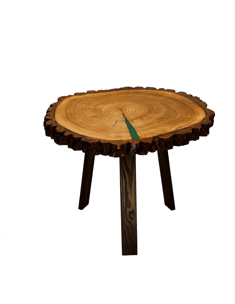 Plastry Drewna - Stół żywiczny Isthmus of Corinth Unikat 152002 - nogi 50 cm - produkt b2b.wamar.biz 1