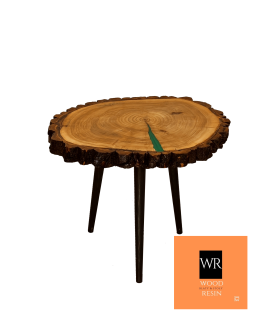 Stół żywiczny Isthmus of Corinth Unikat 152002 - nogi 35 cm - product 2