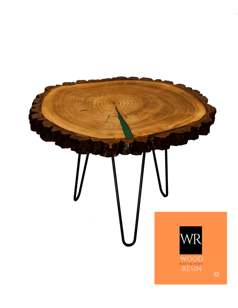 Plastry Drewna - Stół żywiczny Isthmus of Corinth Unikat 152002 - nogi 43 cm - produkt b2b.wamar.biz 2