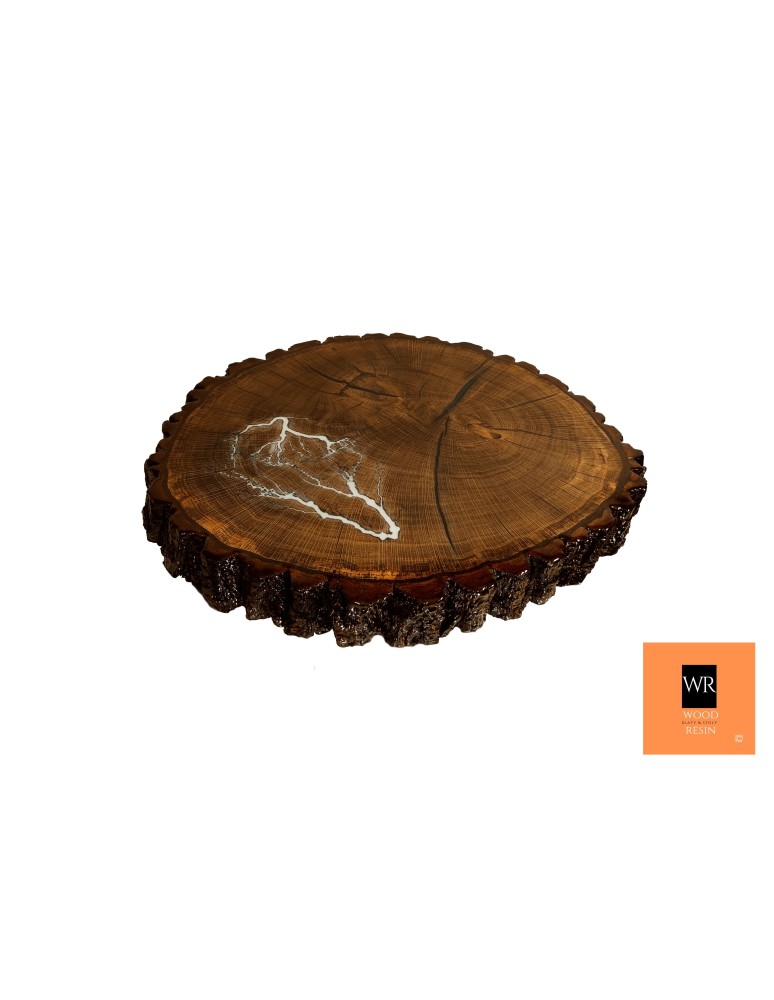 Plastry Drewna - Stół żywiczny Night Lightning Unikat 155133 - nogi 35 cm - produkt b2b.wamar.biz 4