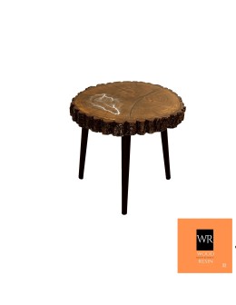 Stół żywiczny Night Lightning Unikat 155133 - nogi 35 cm - product 2