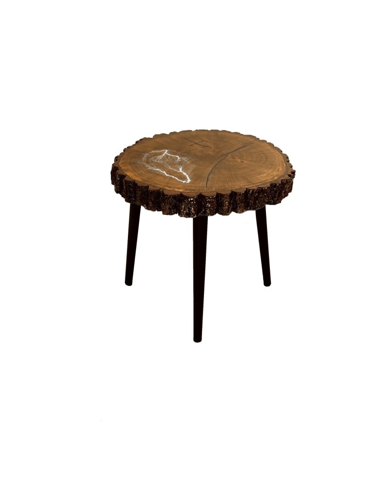 Plastry Drewna - Stół żywiczny Night Lightning Unikat 155133 - nogi 35 cm - product b2b.wamar.biz 1