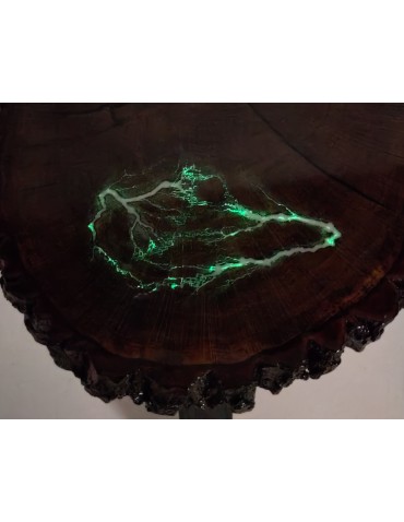 Plastry Drewna - Stół żywiczny Night Lightning Unikat 155133 - nogi 43 cm - product 6