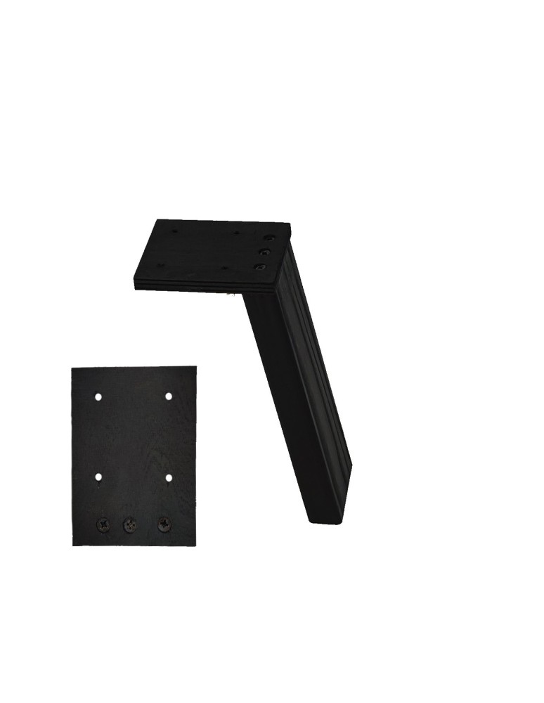 Plastry Drewna - Prostokątna drewniana noga do stołu wys. 25 cm Czarna - product b2b.wamar.biz 1