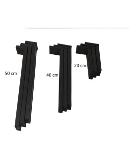 Prostokątna drewniana noga do stołu wys. 35 cm Czarna - produkt 2