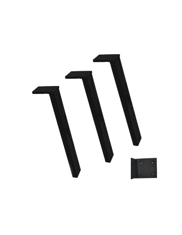 Plastry Drewna - Noga Do Stołu Drewniana/Prostokątna – wys. 45 cm Czarna - produkt 4