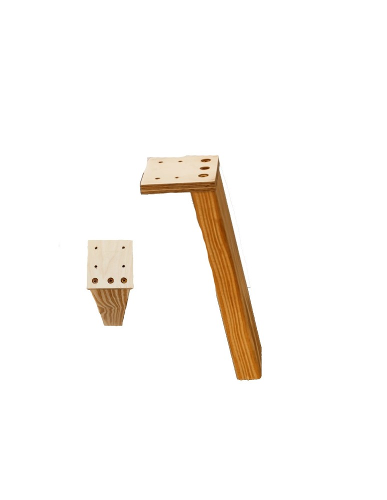 Plastry Drewna - Prostokątna drewniana noga do stołu wys. 35 cm Naturalna - product b2b.wamar.biz 1