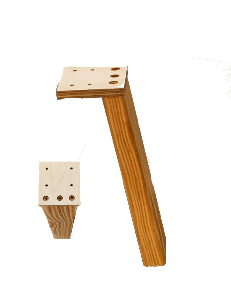 Plastry Drewna - Prostokątna drewniana noga do stołu wys. 50 cm Naturalna - product b2b.wamar.biz 1