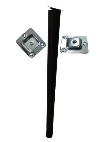 Plastry Drewna - Okrągła drewniana noga (3szt) do stołu wys. 20 cm Czarna - produkt 4