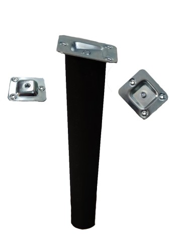 Okrągła drewniana noga (3szt) do stołu wys. 20 cm Czarna - product 2