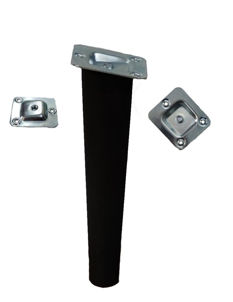 Plastry Drewna - Okrągła drewniana noga (3szt) do stołu wys. 20 cm Czarna - produkt b2b.wamar.biz 2