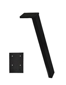 Prostokątna drewniana noga (3szt) do stołu wys. 40 cm Czarna - product 2