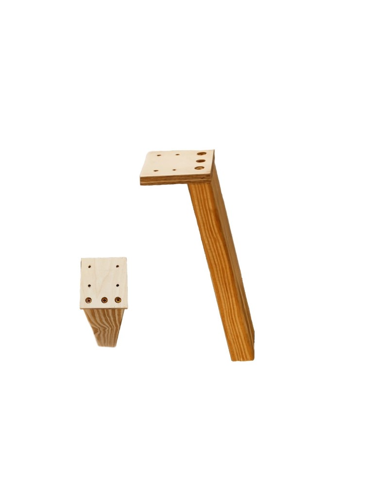 Plastry Drewna - Prostokątna drewniana noga (3szt) do stołu wys. 40 cm Naturalna - produkt b2b.wamar.biz 4