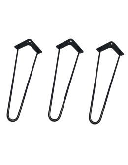 Metalowa noga (3szt) do stołu wys. 43 cm Czarna