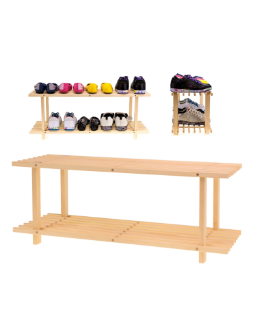 Drewniany Stojak na Buty RBO–2 Naturalny