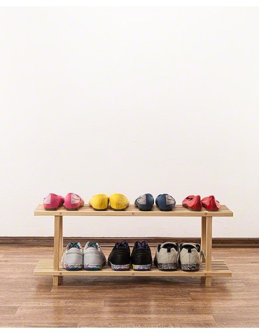 Regały - Drewniany Stojak na Buty RBO–2 Naturalny - product 9