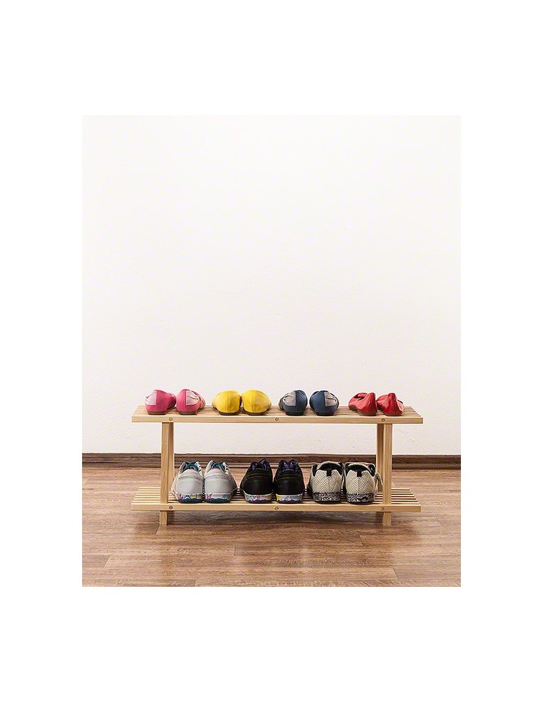 Regały - Drewniany Stojak na Buty RBO–2 Naturalny - product b2b.wamar.biz 9