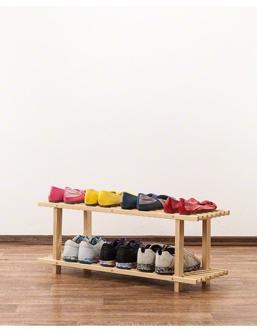 Regały - Drewniany Stojak na Buty RBO–2 Naturalny - product 10