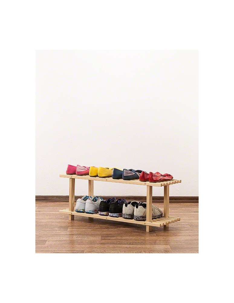 Regały - Drewniany Stojak na Buty RBO–2 Naturalny - product b2b.wamar.biz 10