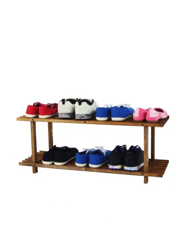 Regały - Drewniany Stojak na Buty RBO–2 Brązowy - product 7