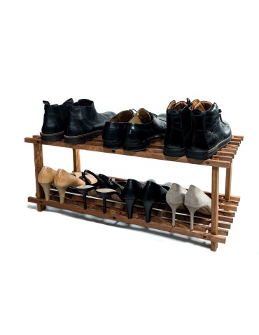 Regały - Drewniany Stojak na Buty RBO–2 Brązowy - product 9