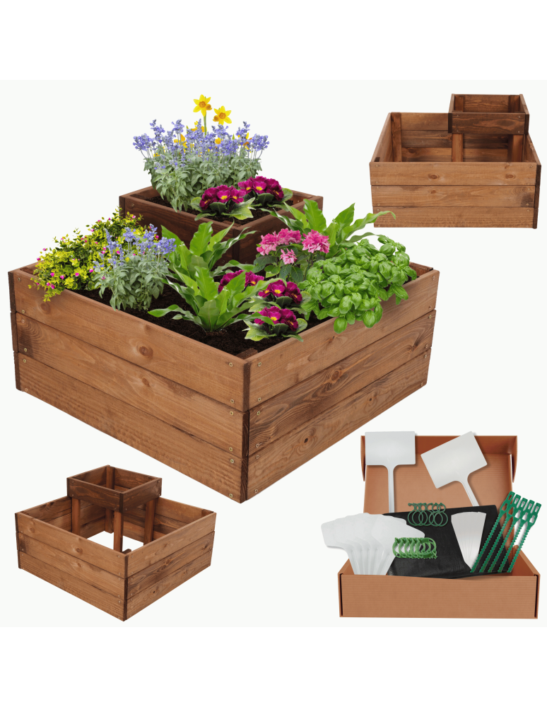 Uprawowe skrzynie ogrodowe- Warzywniaki- skrzynia do uprawy - Narożna skrzynia na warzywa drewniany warzywniak ogród inspekt 36x60x60 EKO - product b2b.wamar.biz 1