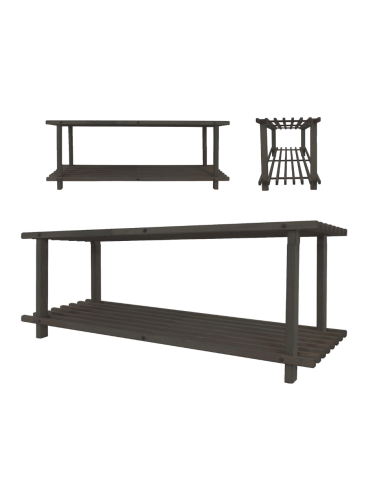 Drewniany Stojak na Buty RBO–2 Szary