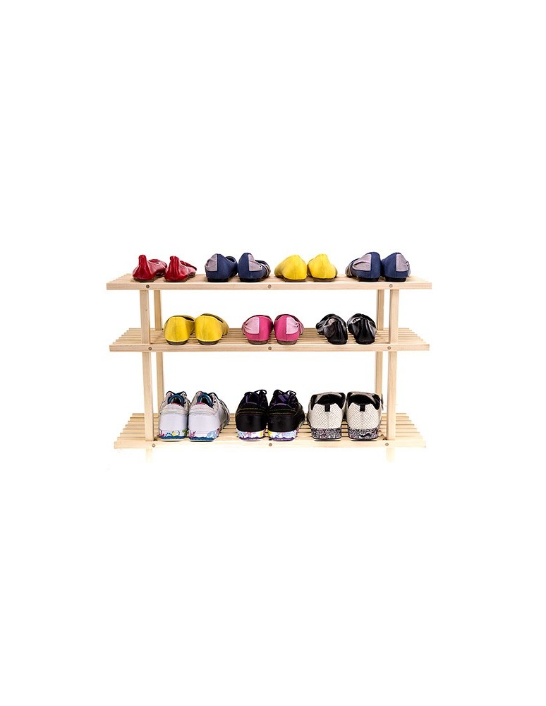 Regały - Drewniany Stojak na Buty RBO–3 Naturalny - product b2b.wamar.biz 5