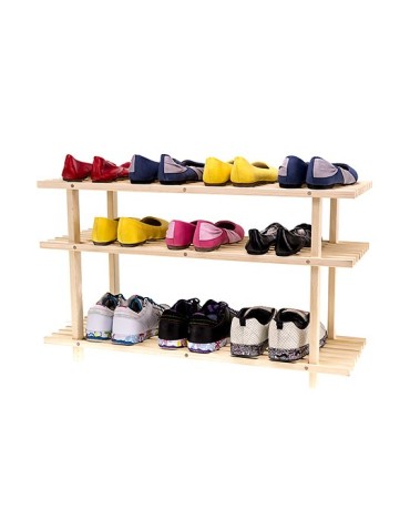 Regały - Drewniany Stojak na Buty RBO–3 Naturalny - product 7