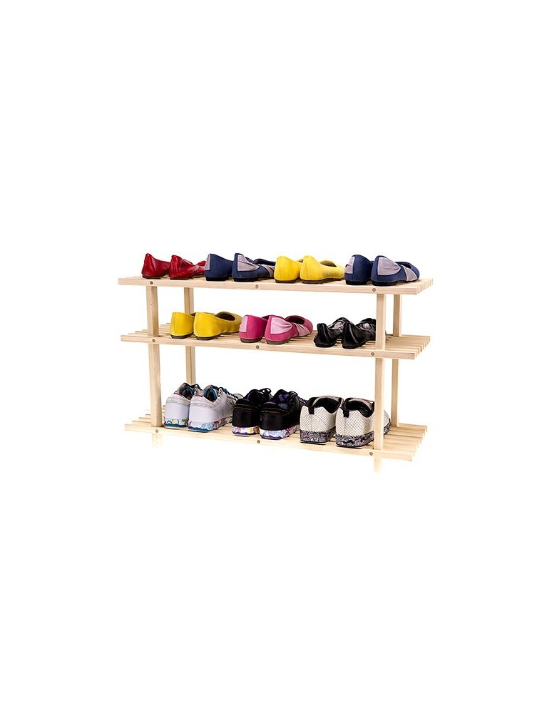 Regały - Drewniany Stojak na Buty RBO–3 Naturalny - product b2b.wamar.biz 7