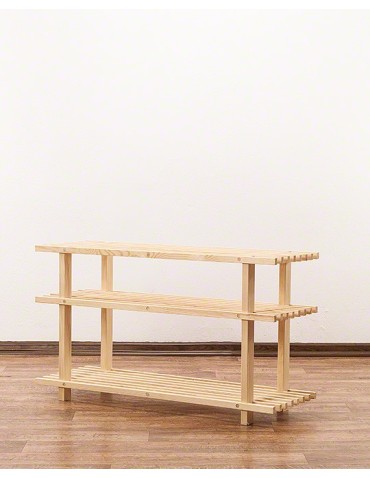 Regały - Drewniany Stojak na Buty RBO–3 Naturalny - product 9