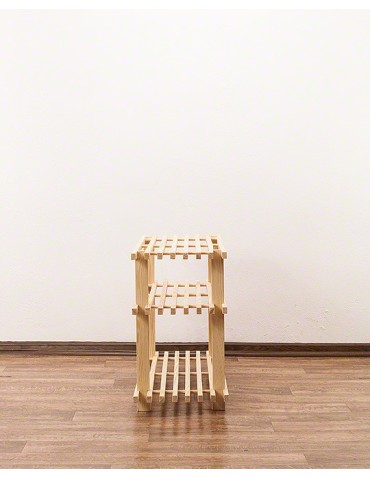 Regały - Drewniany Stojak na Buty RBO–3 Naturalny - product 11