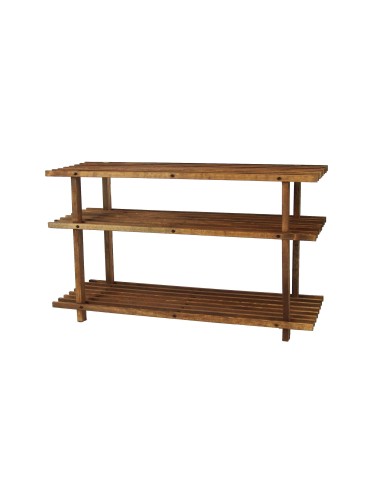 Regały - Drewniany Stojak na Buty RBO–3 Brązowy - product 3