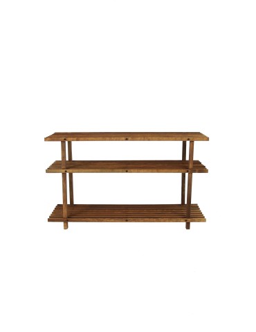 Regały - Drewniany Stojak na Buty RBO–3 Brązowy - product 4