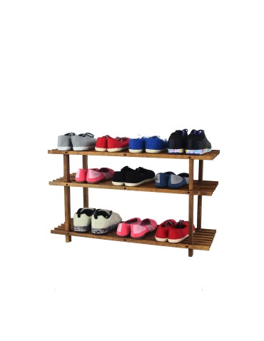 Regały - Drewniany Stojak na Buty RBO–3 Brązowy - product 7
