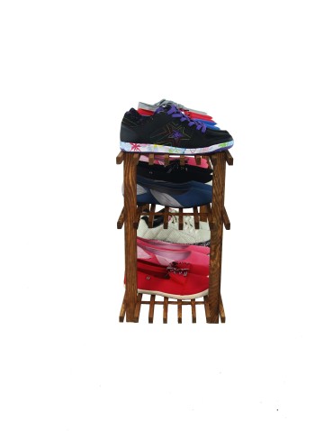 Regały - Drewniany Stojak na Buty RBO–3 Brązowy - product 9