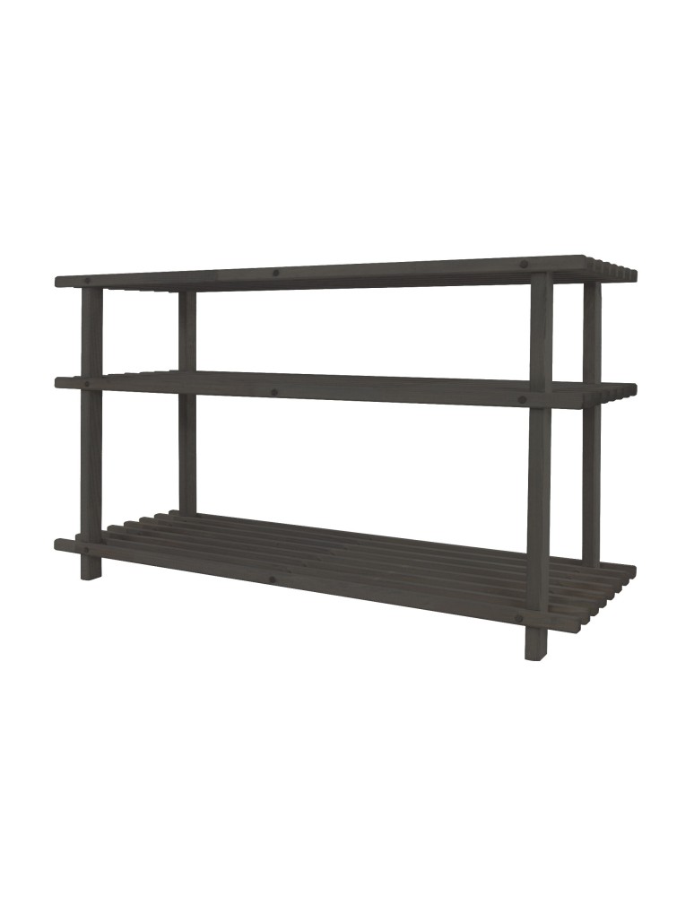 Regały - Drewniany Stojak na Buty RBO–3 Szary - product b2b.wamar.biz 3